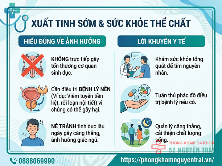 Xuất tinh sớm có sao không? Tác hại cần biết 3 Tác hại xuất tinh sớm về mặt thể chất