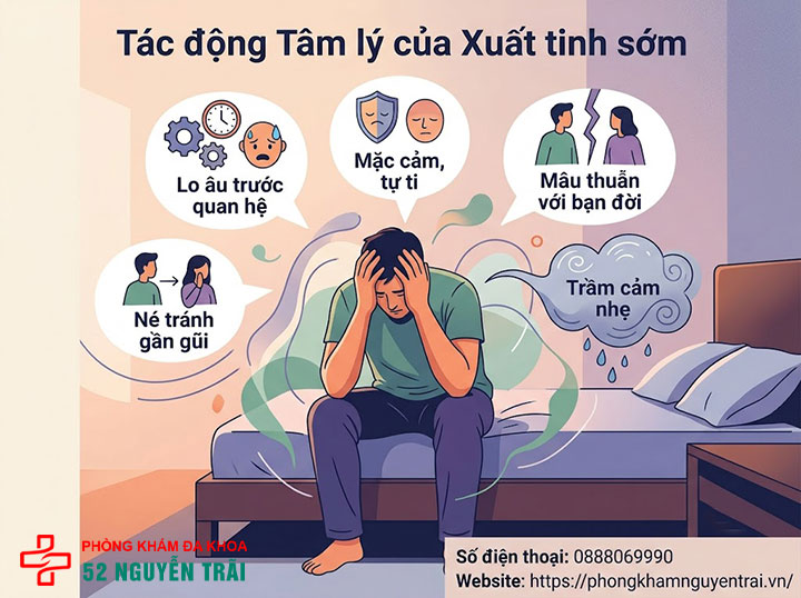 Xuất tinh sớm có sao không? Tác hại cần biết 4 Tác hại xuất tinh sớm về về mặt tâm lý