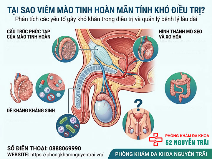 Viêm Mào Tinh Hoàn Mãn Tính Có Chữa Được Không? 7 Tại Sao Viêm Mào Tinh Hoàn Mãn Tính Khó Điều Trị Dứt Điểm Hơn Cấp Tính?