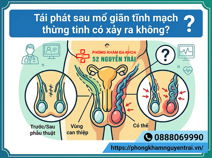 Sau Mổ Giãn Tĩnh Mạch Thừng Tinh: Hồi Phục Bao Lâu? 5 Tái phát sau mổ giãn tĩnh mạch thừng tinh có xảy ra không?
