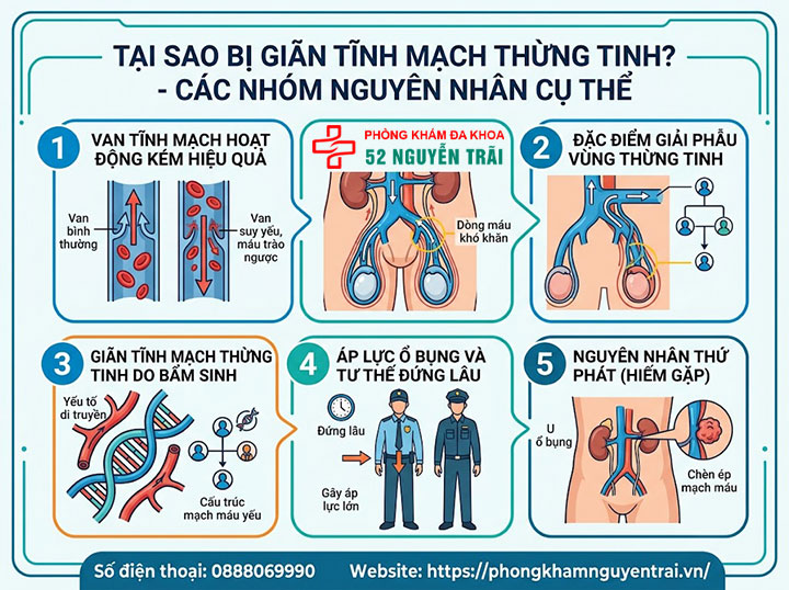 Nguyên Nhân Giãn Tĩnh Mạch Thừng Tinh Ở Nam Giới 2 Tại sao bị giãn tĩnh mạch thừng tinh