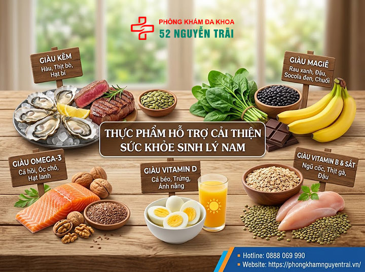 Xuất tinh sớm nên ăn gì, kiêng gì? Chế độ dinh dưỡng hỗ trợ 1 Thực phẩm hỗ trợ cải thiện sức khỏe sinh lý nam