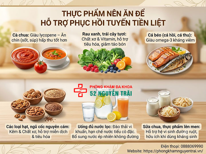 Viêm tuyến tiền liệt kiêng gì, nên ăn gì? Giải đáp chi tiết 2 Thực phẩm nên ăn để hỗ trợ phục hồi tuyến tiền liệt