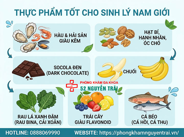 Liệt dương nên ăn gì và kiêng gì để hỗ trợ hồi phục? 1 Thực phẩm tốt cho sinh lý nam giới