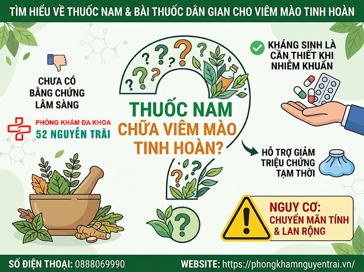 Viêm Mào Tinh Hoàn Uống Thuốc Gì? Phác Đồ Chuẩn 5 Thuốc Nam, Bài Thuốc Dân Gian Chữa Viêm Mào Tinh Hoàn Có Hiệu Quả Không?