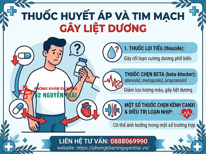 Thuốc Làm Liệt Dương – Cảnh Báo Từ Bác Sĩ Nam Khoa 1 Thuốc huyết áp và tim mạch gây liệt dương
