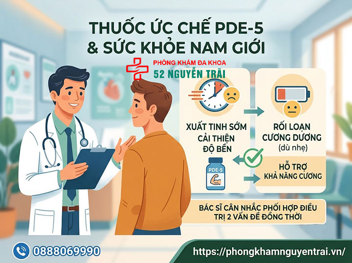 Cách chữa xuất tinh sớm: Phác đồ và thuốc hiệu quả 4 Thuốc ức chế PDE-5