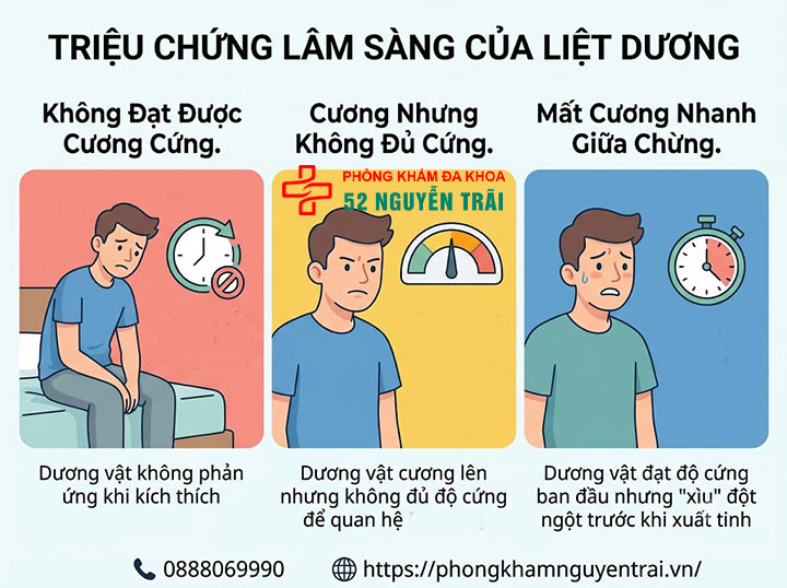 Dấu Hiệu Liệt Dương – Nhận Biết Sớm Ở Nam Giới 1 Triệu chứng lâm sàng của liệt dương