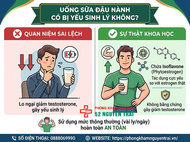 Vì Sao Giới Trẻ Dễ Yếu Sinh Lý? Thói Quen Cần Tránh 8 Uống sữa đậu nành có bị yếu sinh lý không?