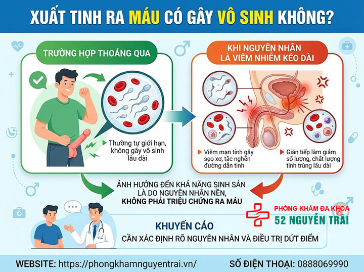 Nguyên Nhân Xuất Tinh Ra Máu Và Mức Độ Nguy Hiểm 5 Xuất tinh ra máu có gây vô sinh không?