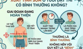 Xuất tinh sớm ở tuổi dậy thì có bình thường không