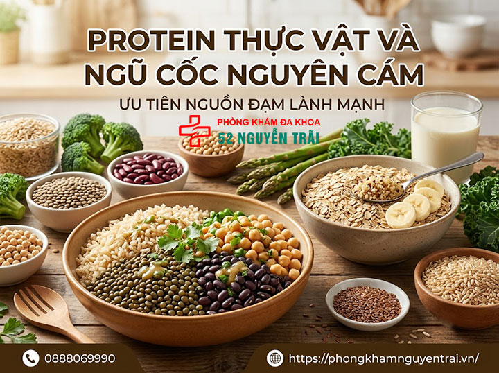 Phì đại tuyến tiền liệt nên ăn gì, kiêng gì? Chế độ dinh dưỡng 4 Protein từ thực vật và ngũ cốc nguyên cám