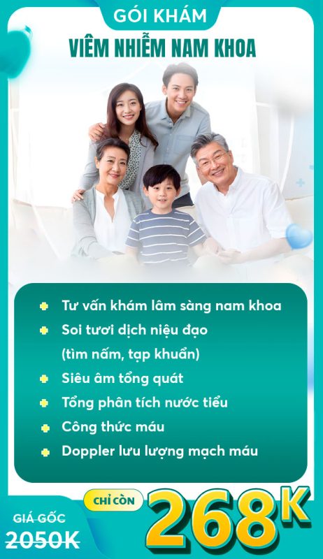 Ưu đãi tháng 8- 2026 Sức khỏe vững vàng – Đón ngàn ưu đãi 2 viêm nhiễm nam khoa 268k