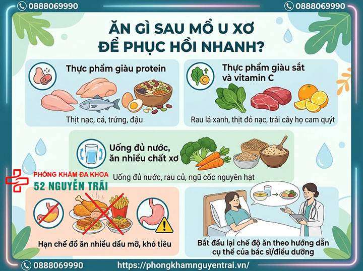 U Xơ Tử Cung Kiêng Ăn Gì, Nên Ăn Gì? Giải Đáp Chi Tiết 6 Ăn gì sau mổ u xơ để phục hồi nhanh?