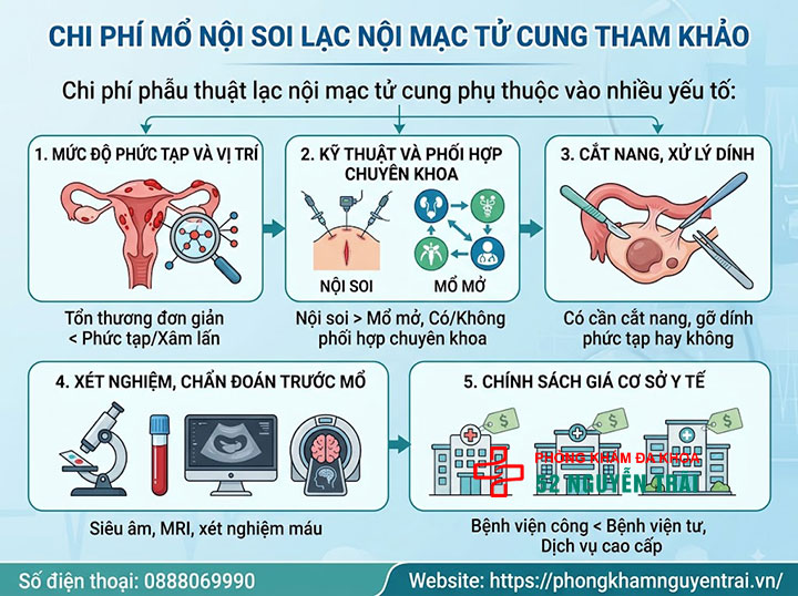 Mổ Lạc Nội Mạc Tử Cung: Khi Nào Cần, Chi Phí 6 Chi phí mổ nội soi lạc nội mạc tử cung tham khảo