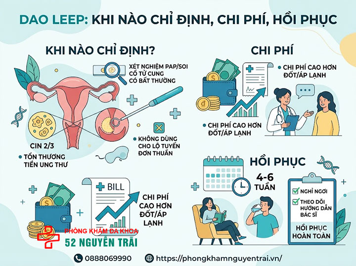 Đốt Viêm Lộ Tuyến Cổ Tử Cung: Phương Pháp, Chi Phí 5 Dao LEEP: khi nào chỉ định, chi phí, hồi phục
