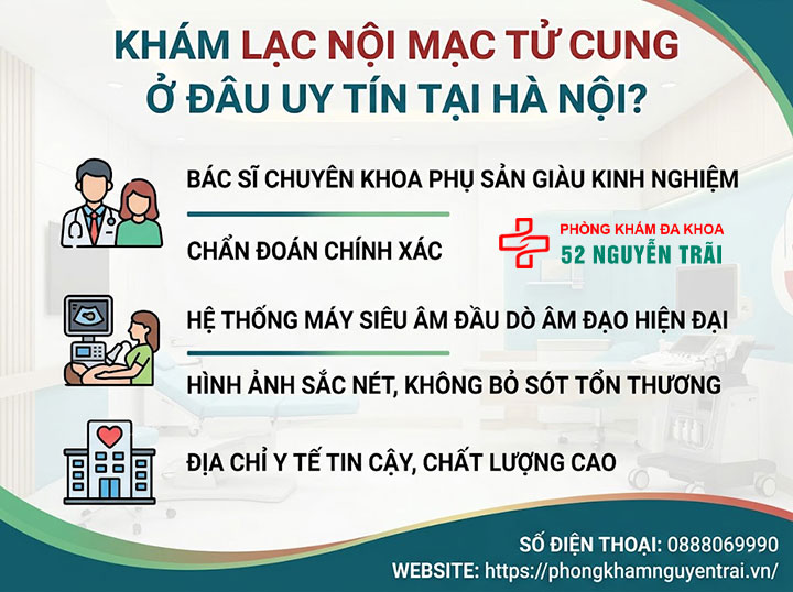 Siêu âm lạc nội mạc tử cung: Phát hiện được không? 6 Khám lạc nội mạc tử cung ở đâu uy tín tại Hà Nội?