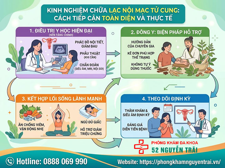 Chữa lạc nội mạc tử cung bằng đông y có hiệu quả không? 5 Kinh nghiệm chữa lạc nội mạc những gì thực sự có ích
