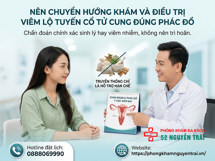 Mẹo chữa viêm lộ tuyến cổ tử cung bằng thuốc nam, đông y 6 Nên chuyển hướng khám và điều trị viêm lộ tuyến cổ tử cung đúng phác đồ
