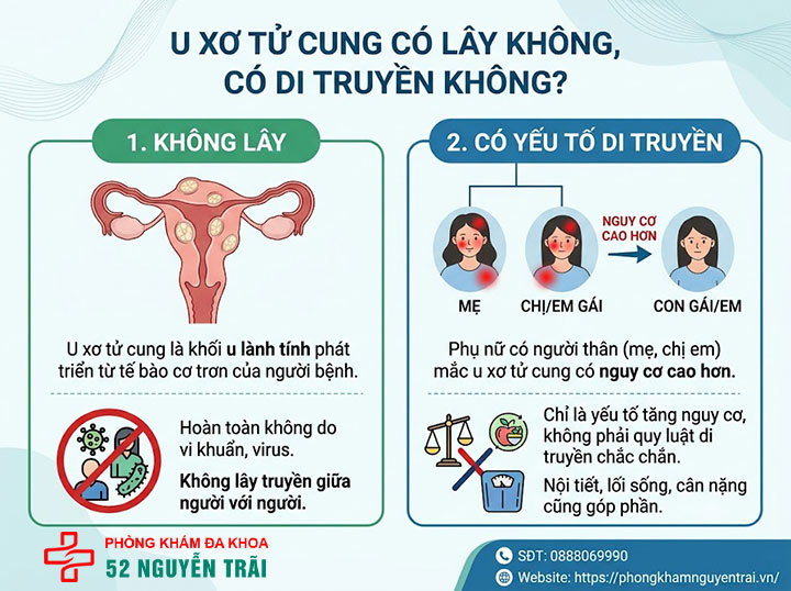 U Xơ Tử Cung Có Nguy Hiểm Không? Biến Chứng Cần Biết 6 U xơ tử cung có lây không, có di truyền không?