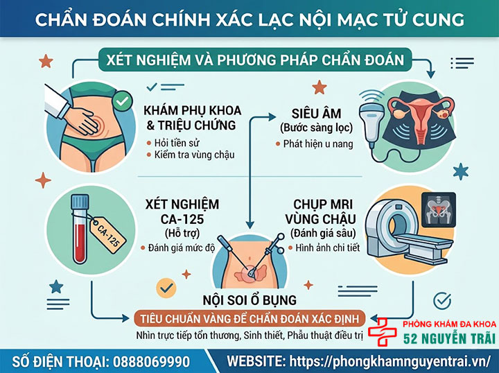 Siêu âm lạc nội mạc tử cung: Phát hiện được không? 4 Xét nghiệm nào giúp chẩn đoán lạc nội mạc tử cung chính xác hơn?